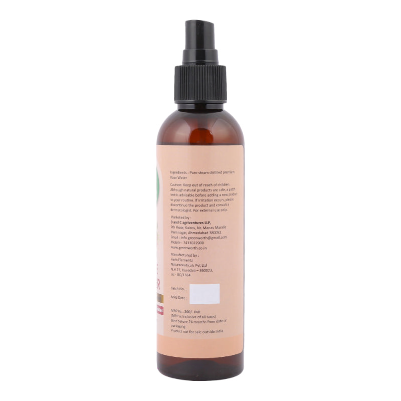 GREENWORTH Pure and Nautral Rose Water